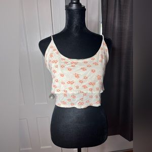 Yellow flower crop top